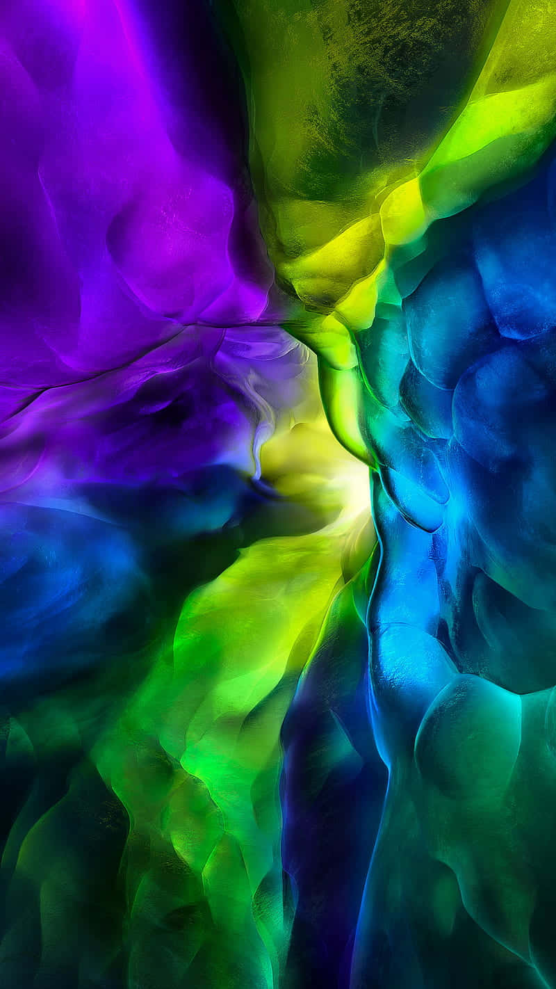 A Colorful Abstract Image Of A Cave Background