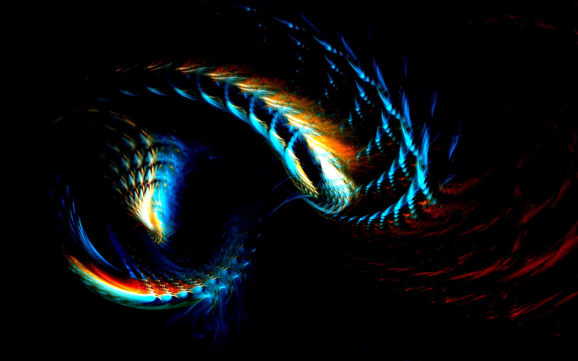 A Colorful Abstract Image With A Black Background Background