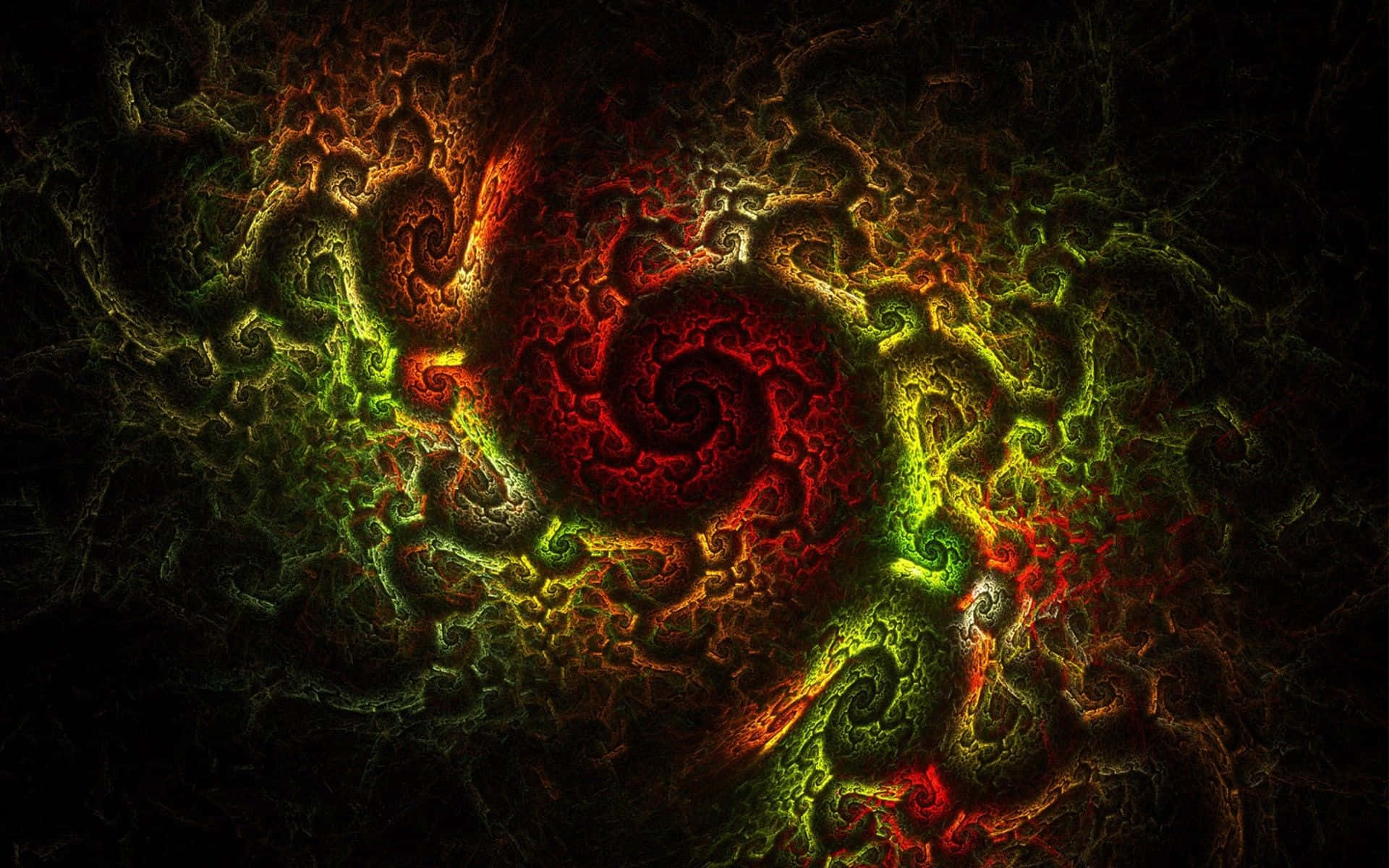 A Colorful Abstract Image With A Spiral Pattern Background