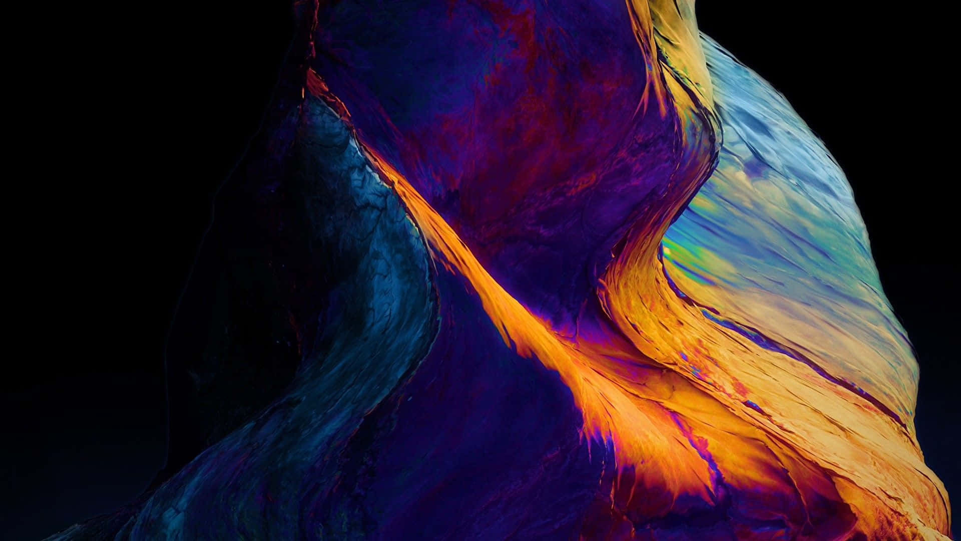 A Colorful Abstract Painting Of A Rock Background