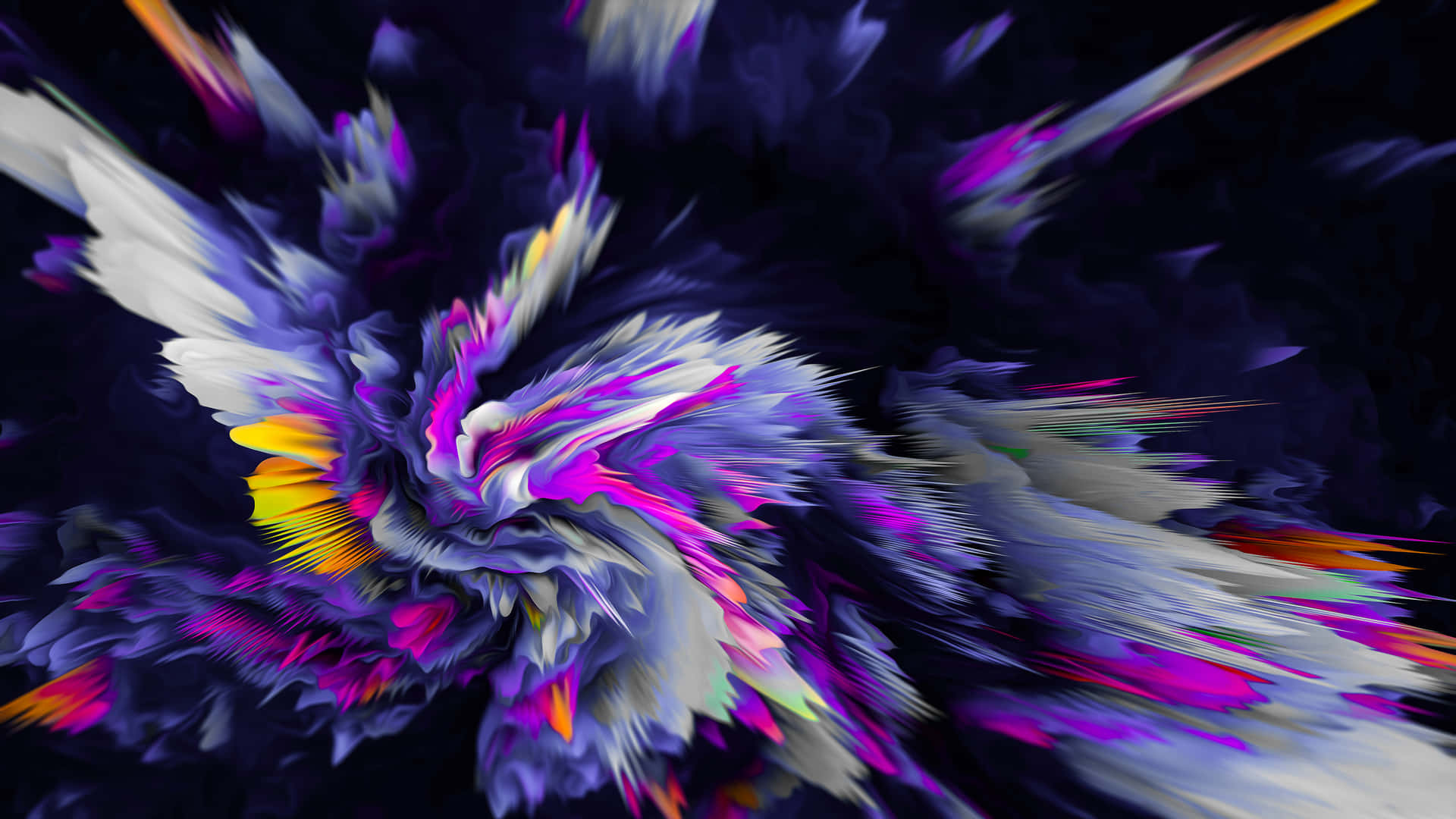 A Colorful Abstract Painting With A Black Background Background