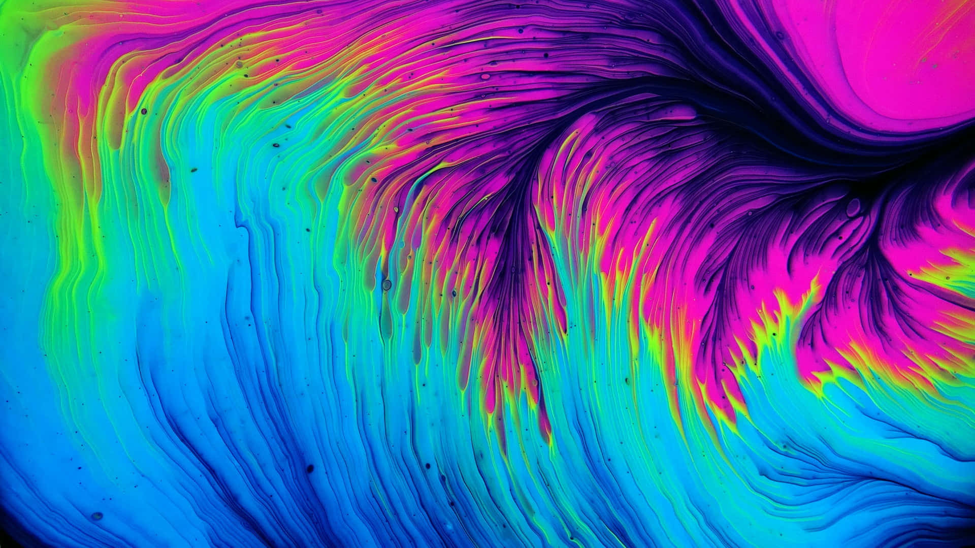 A Colorful Abstract Painting With A Rainbow Swirl Background