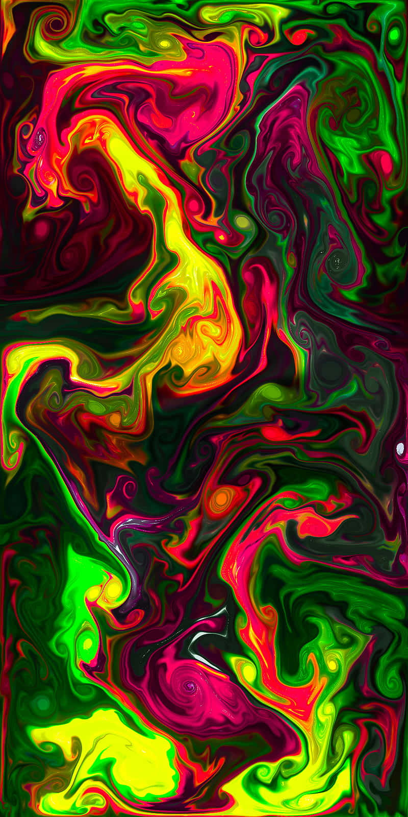 A Colorful Abstract Painting With Swirls And Colors Background