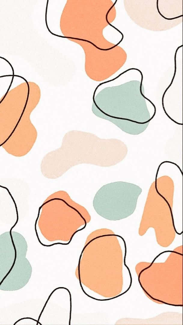 A Colorful Abstract Pattern With Circles And Shapes Background