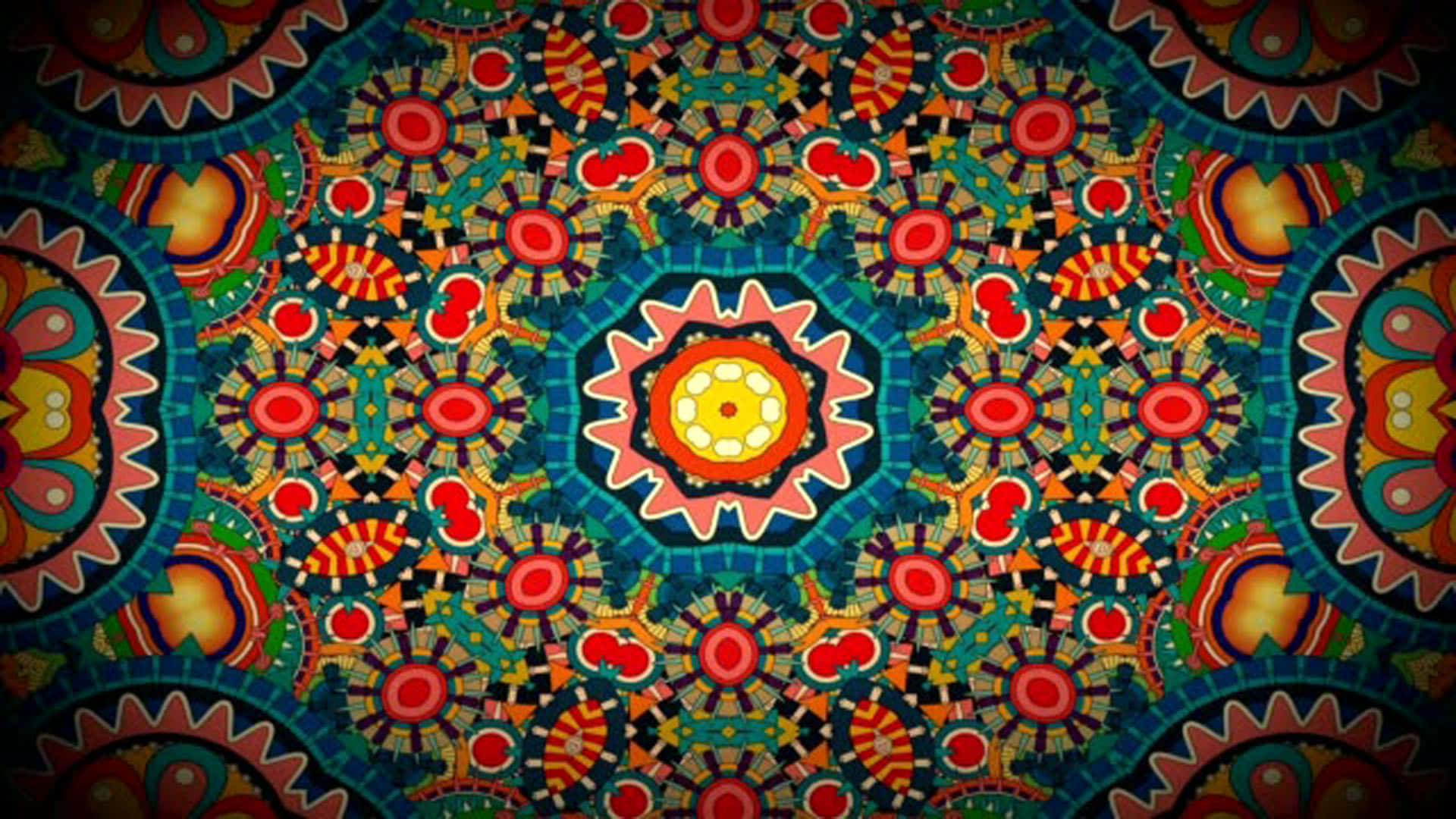 A Colorful And Colorful Pattern With A Circular Design Background