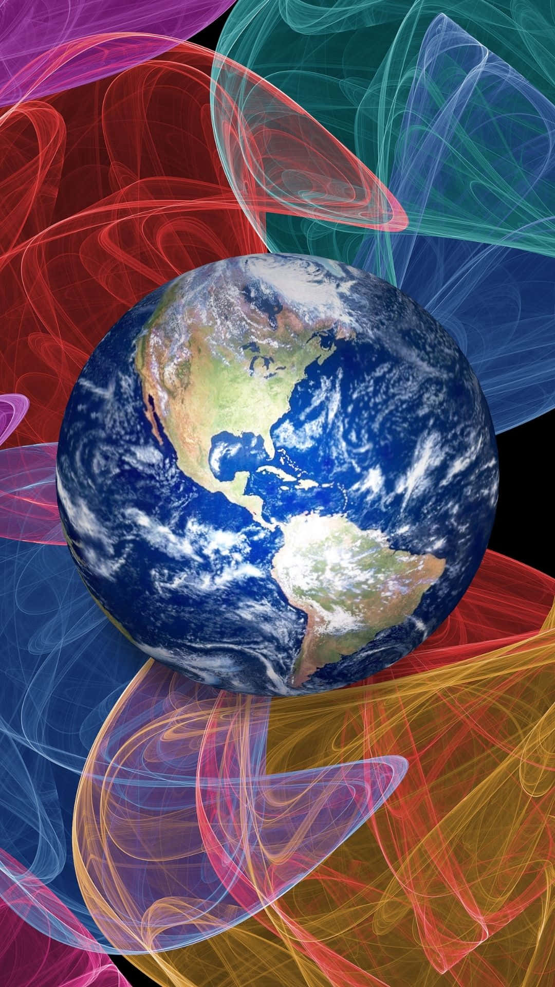 A Colorful Background With A Globe Background
