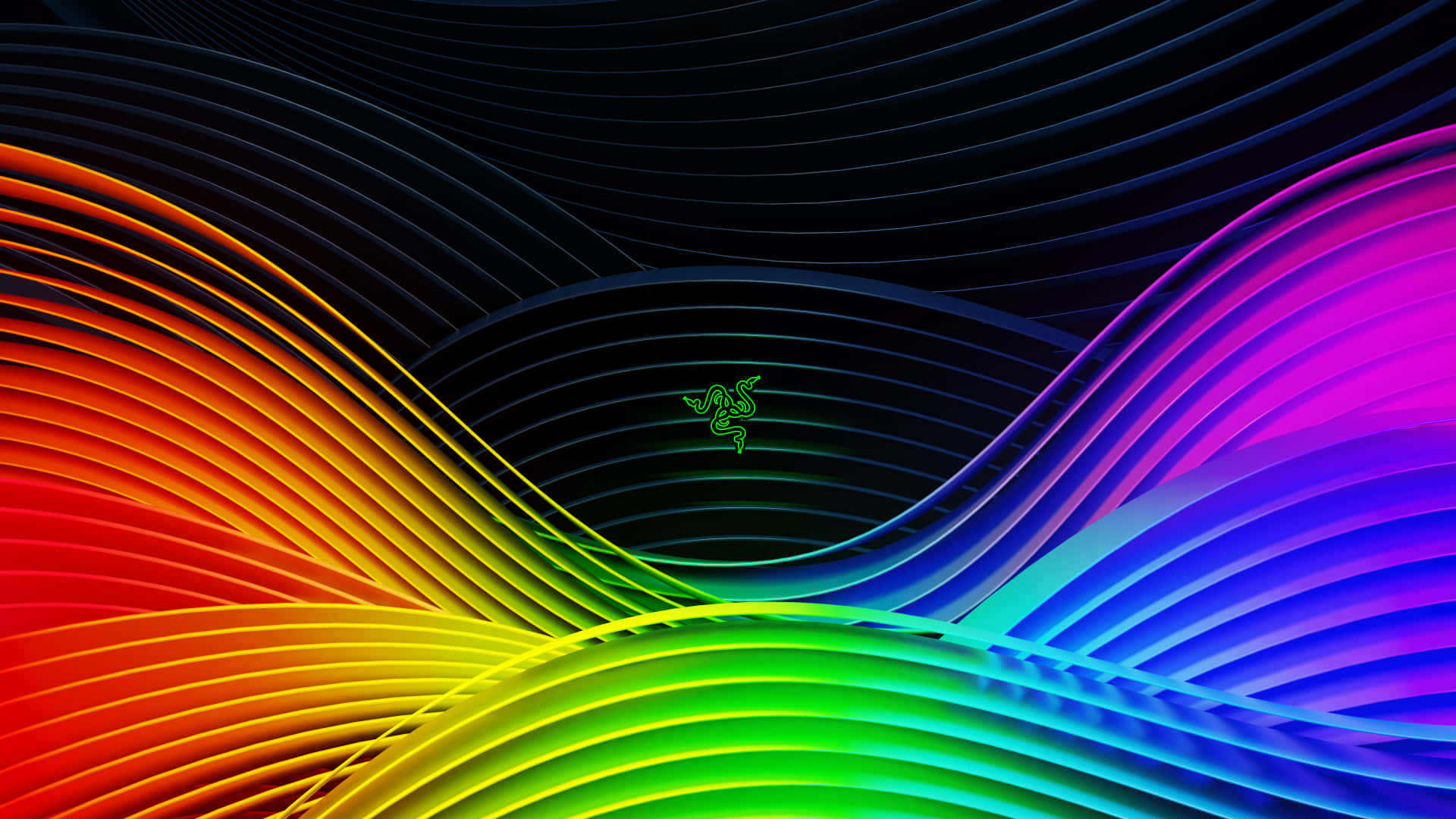 A Colorful Background With A Rainbow Wave Background