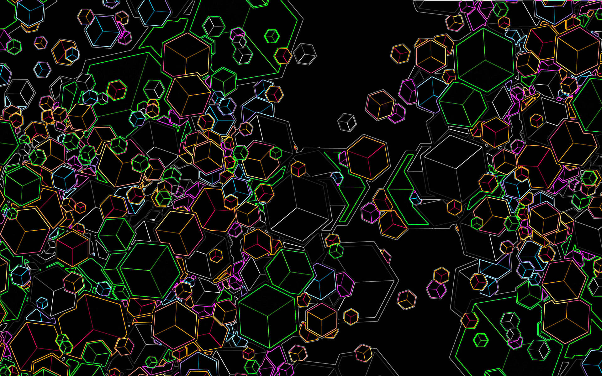 A Colorful Background With Many Colorful Hexagons Background