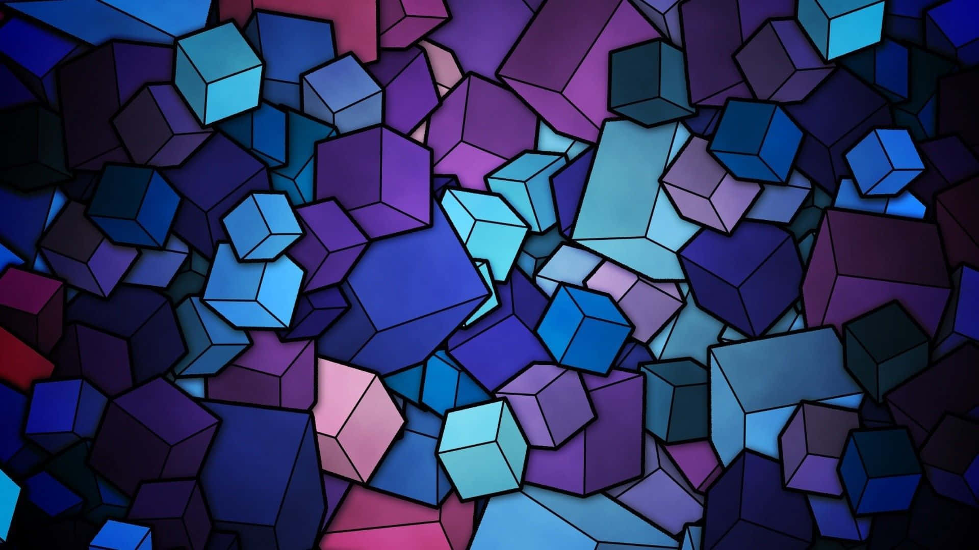 A Colorful Background With Many Different Colored Cubes Background