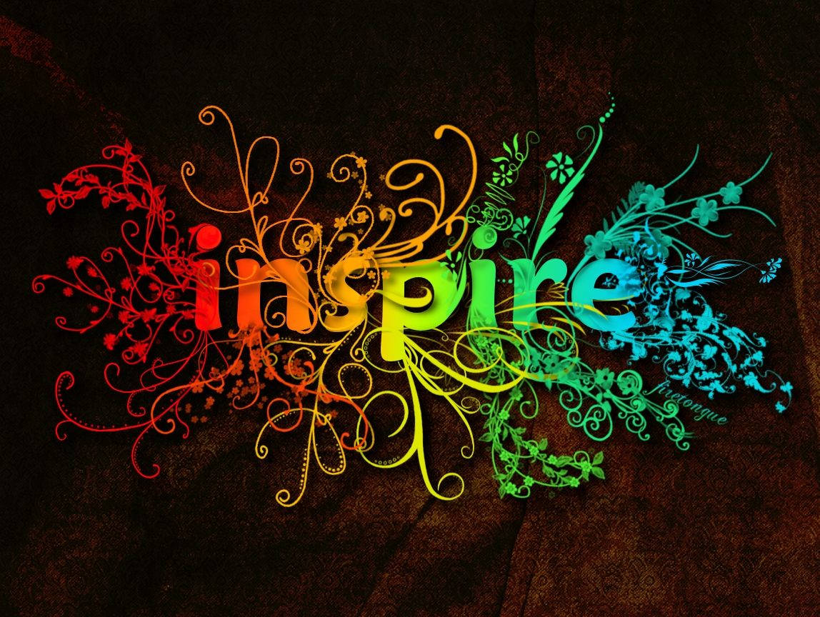 A Colorful Background With The Word Inspire Background