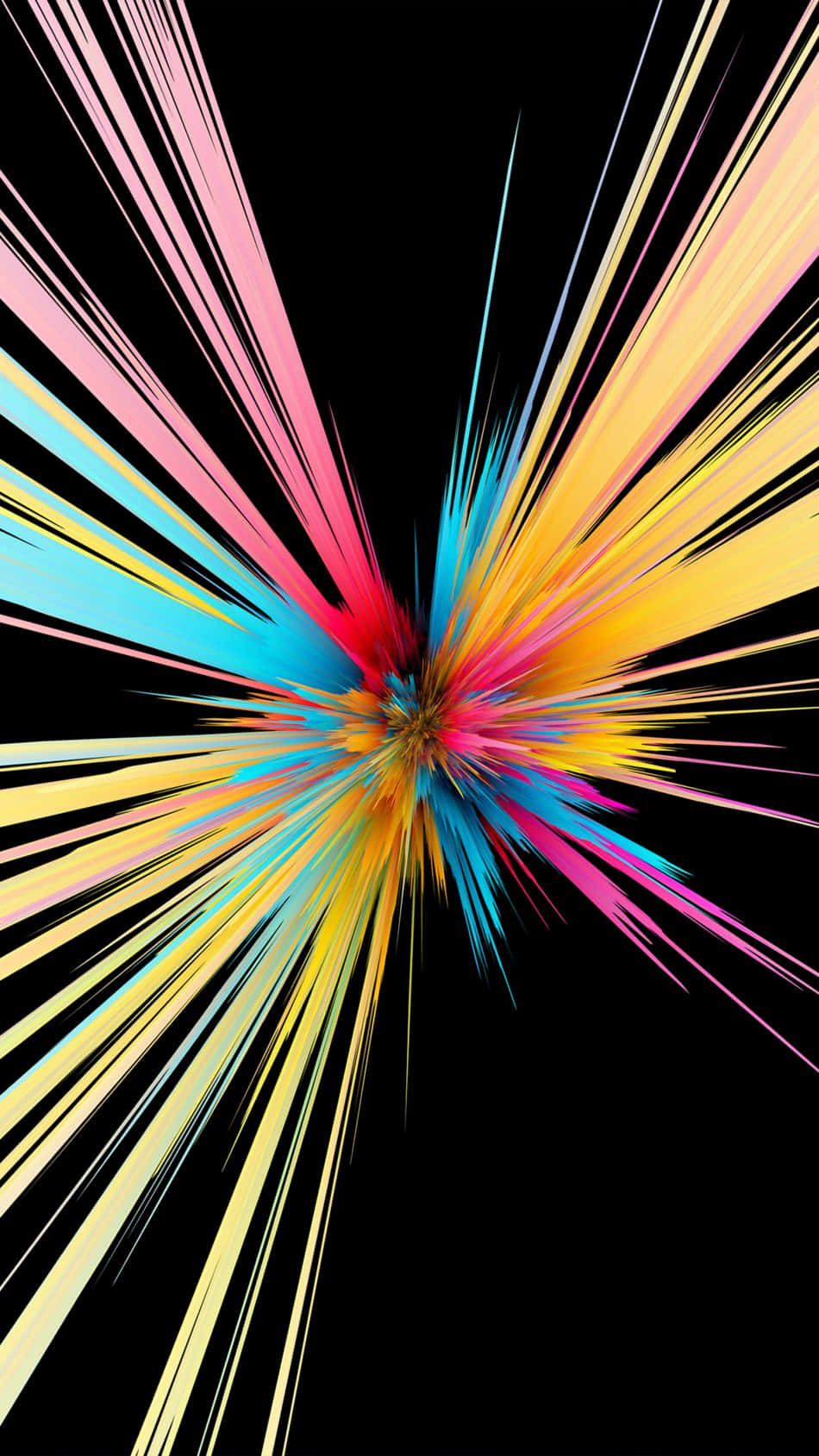 A Colorful Burst Of Light On A Black Background Background