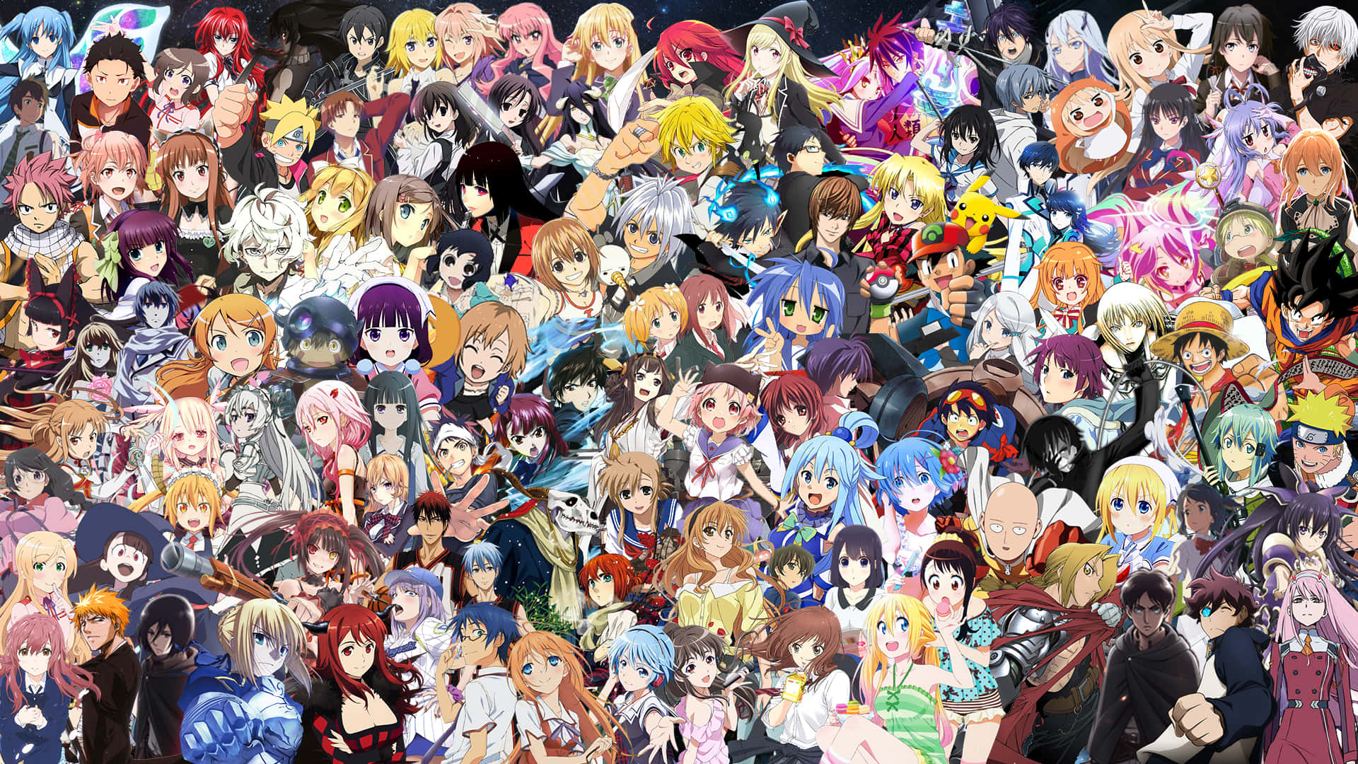 A Colorful Cartoon Collage Featuring Superheroes, Creatures And Characters From Popular Cartoons Background
