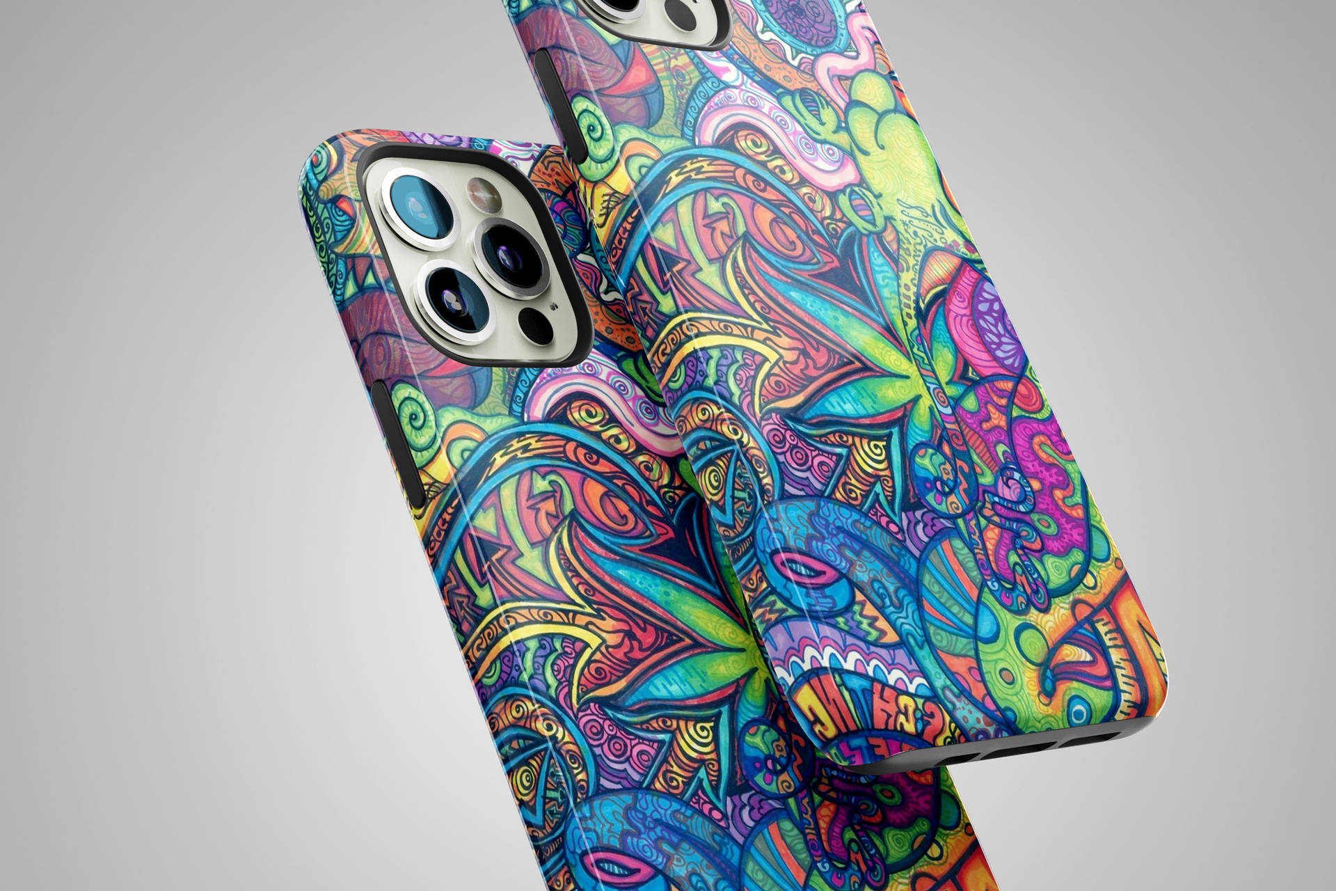 A Colorful Case With A Psychedelic Design