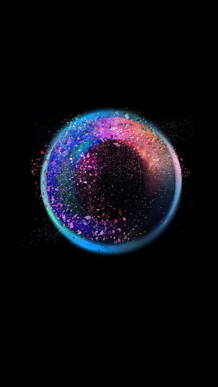 A Colorful Circle With A Rainbow Of Colors Background