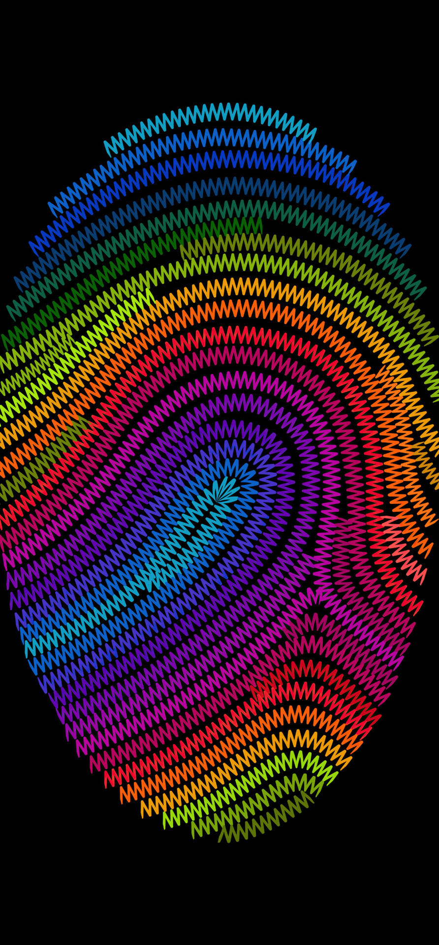 A Colorful Circle With A Rainbow Pattern Background