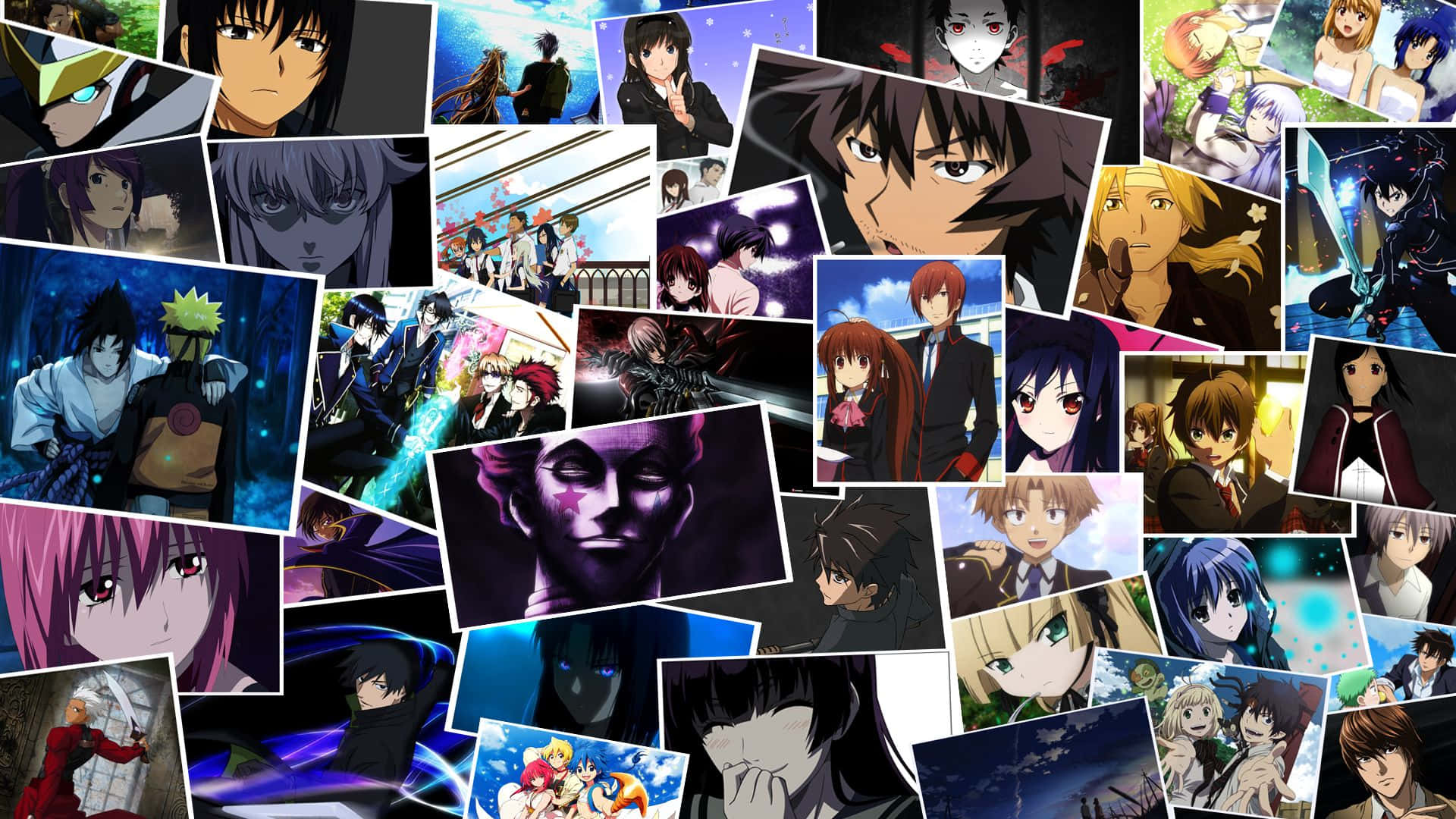 A Colorful Collection Of Iconic Anime Characters Background