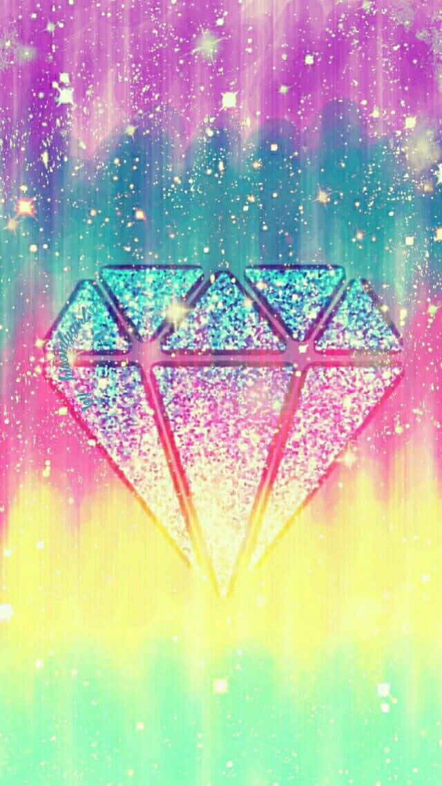 A Colorful Diamond On A Colorful Background Background