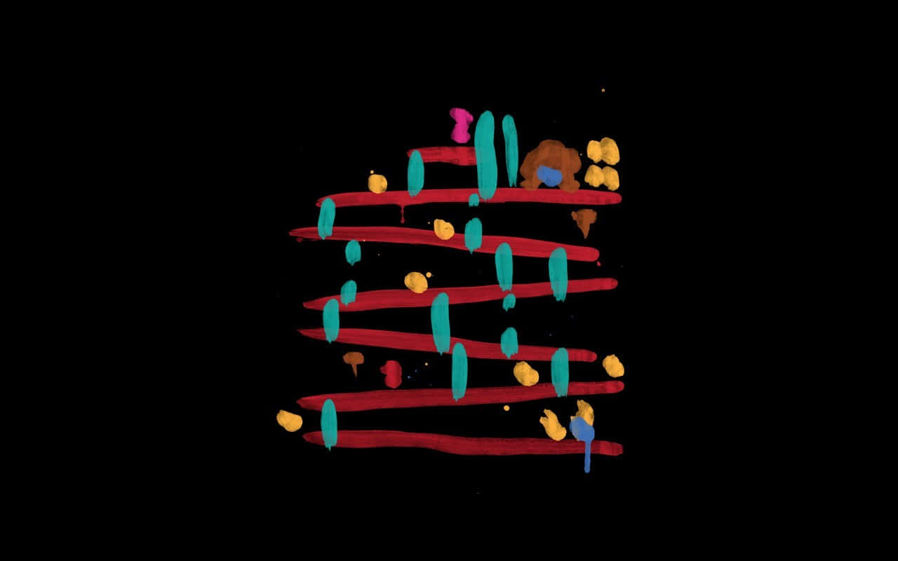 A Colorful Drawing Of A Tree With Birds On It Background