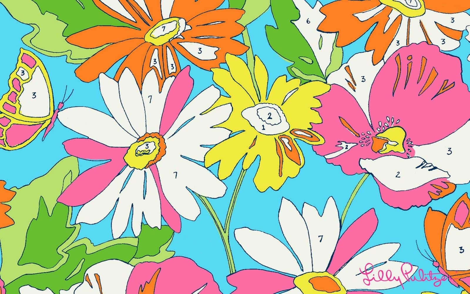 A Colorful Flower Pattern