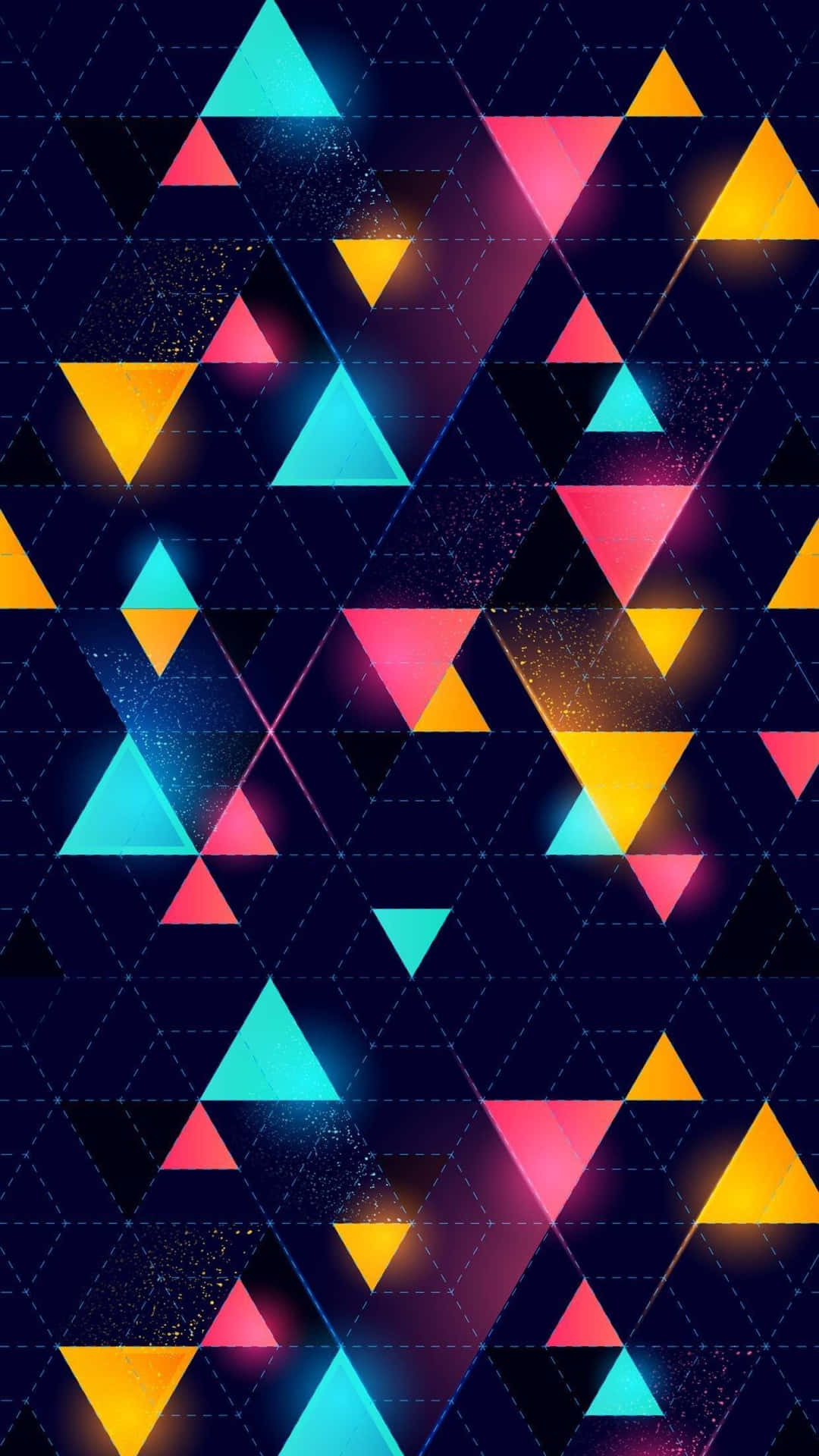 A Colorful Geometric Pattern With Triangles Background