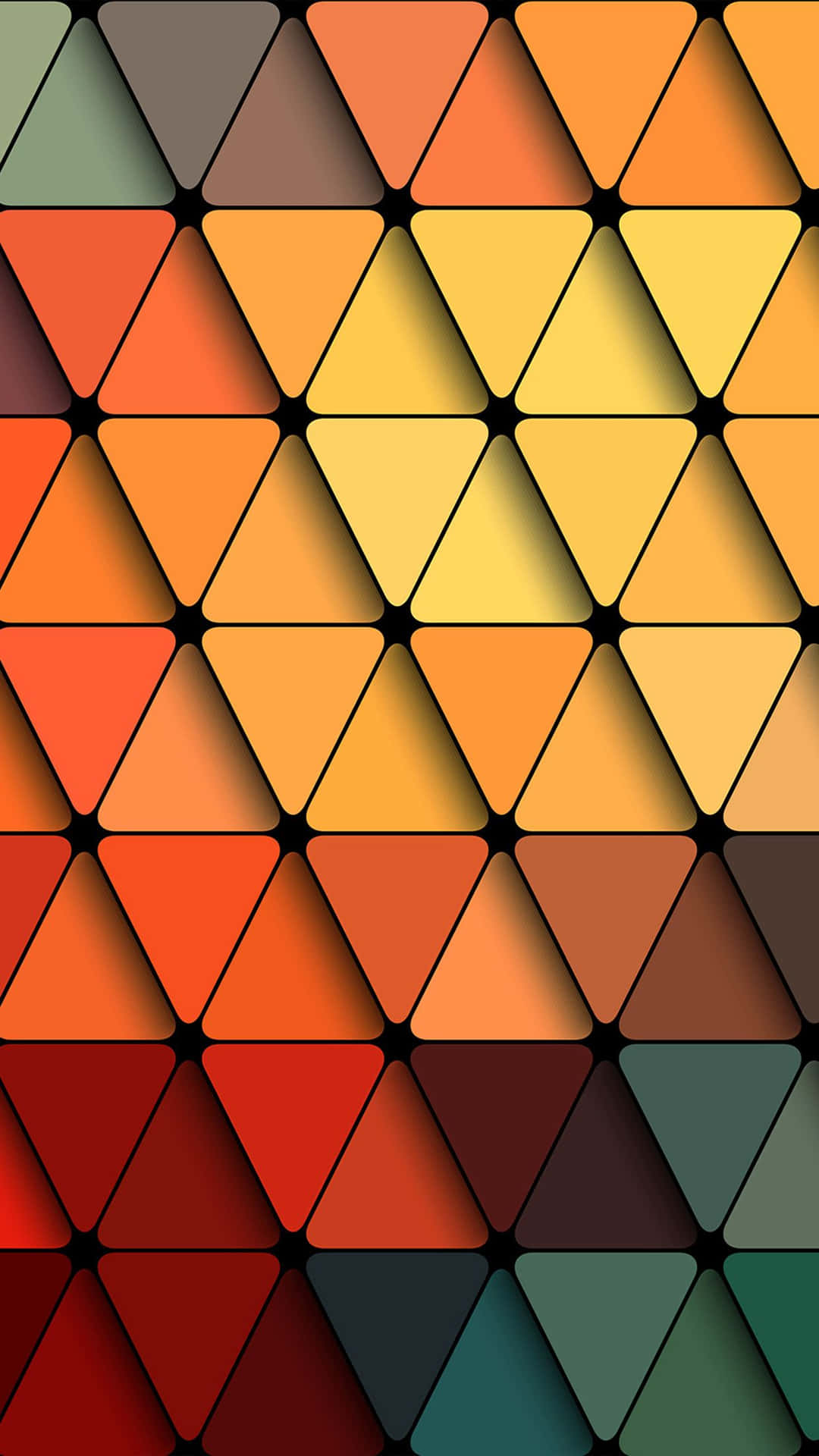 A Colorful Geometric Pattern With Triangles