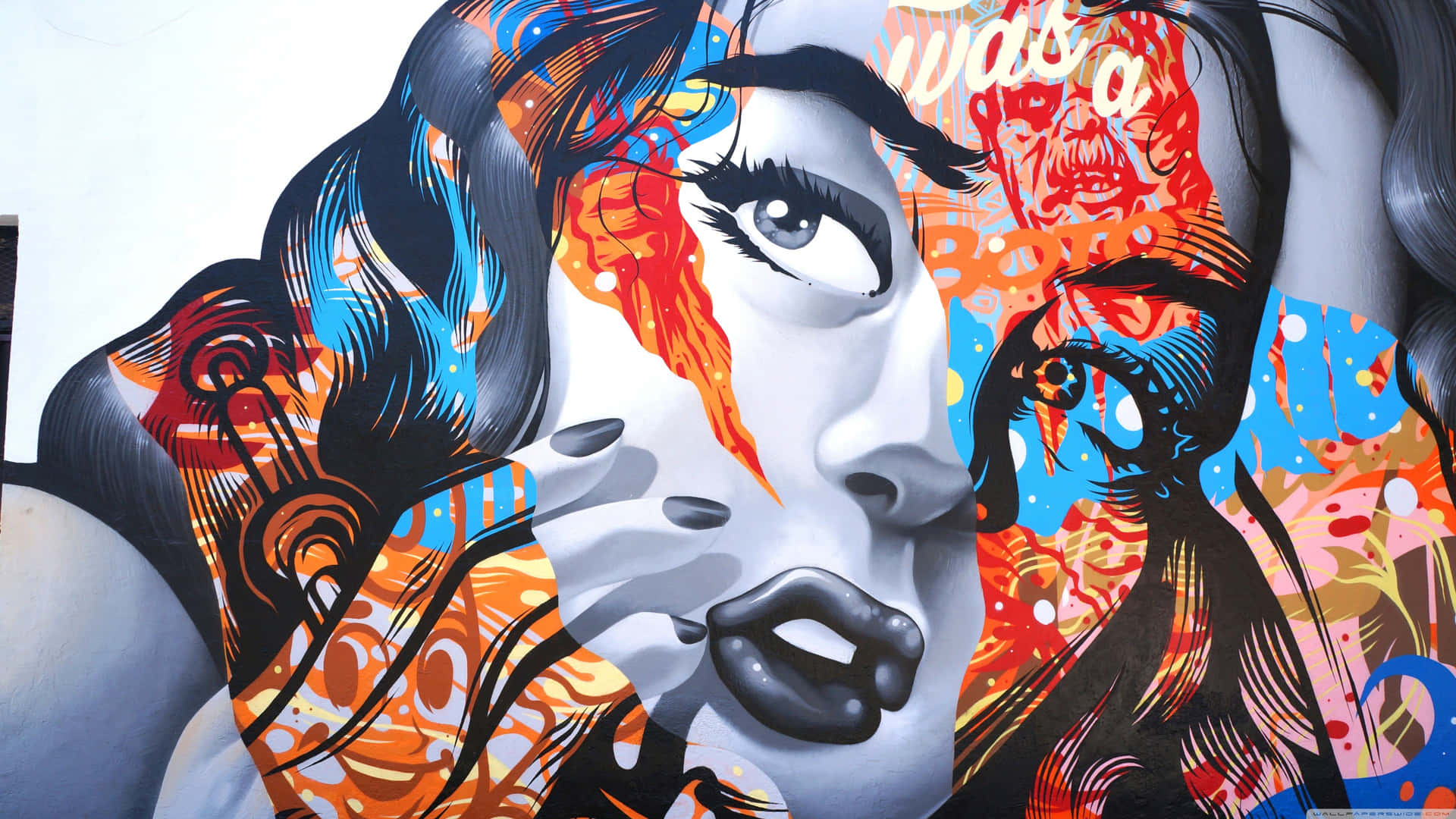 A Colorful Graffiti Wall Mural Background