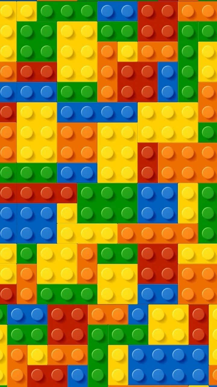 A Colorful Lego Brick Pattern