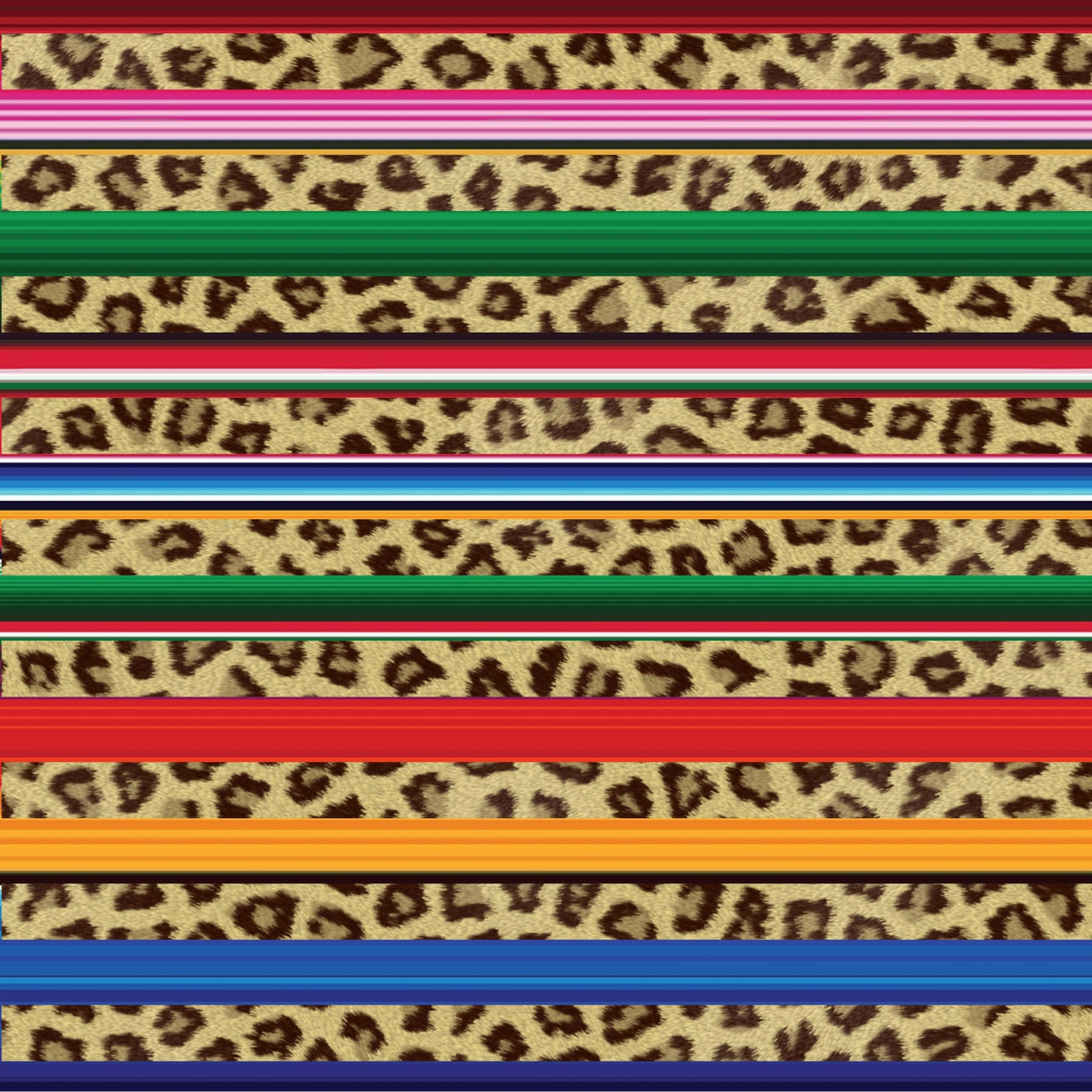 A Colorful Leopard Print Pencil Case Background