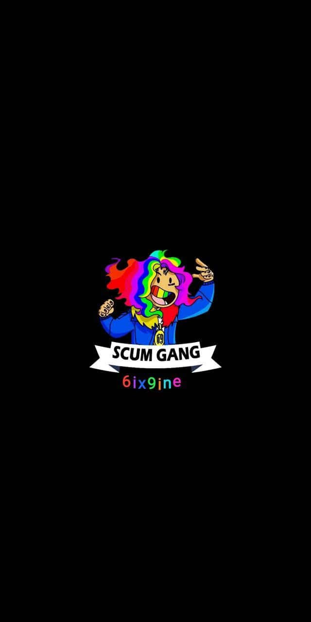 A Colorful Logo For Scum Gangs Background