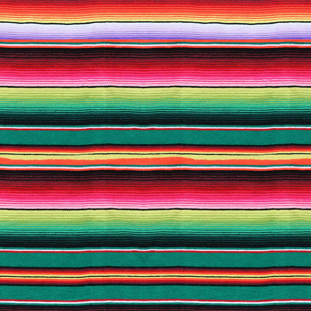 A Colorful Mexican Striped Fabric Background