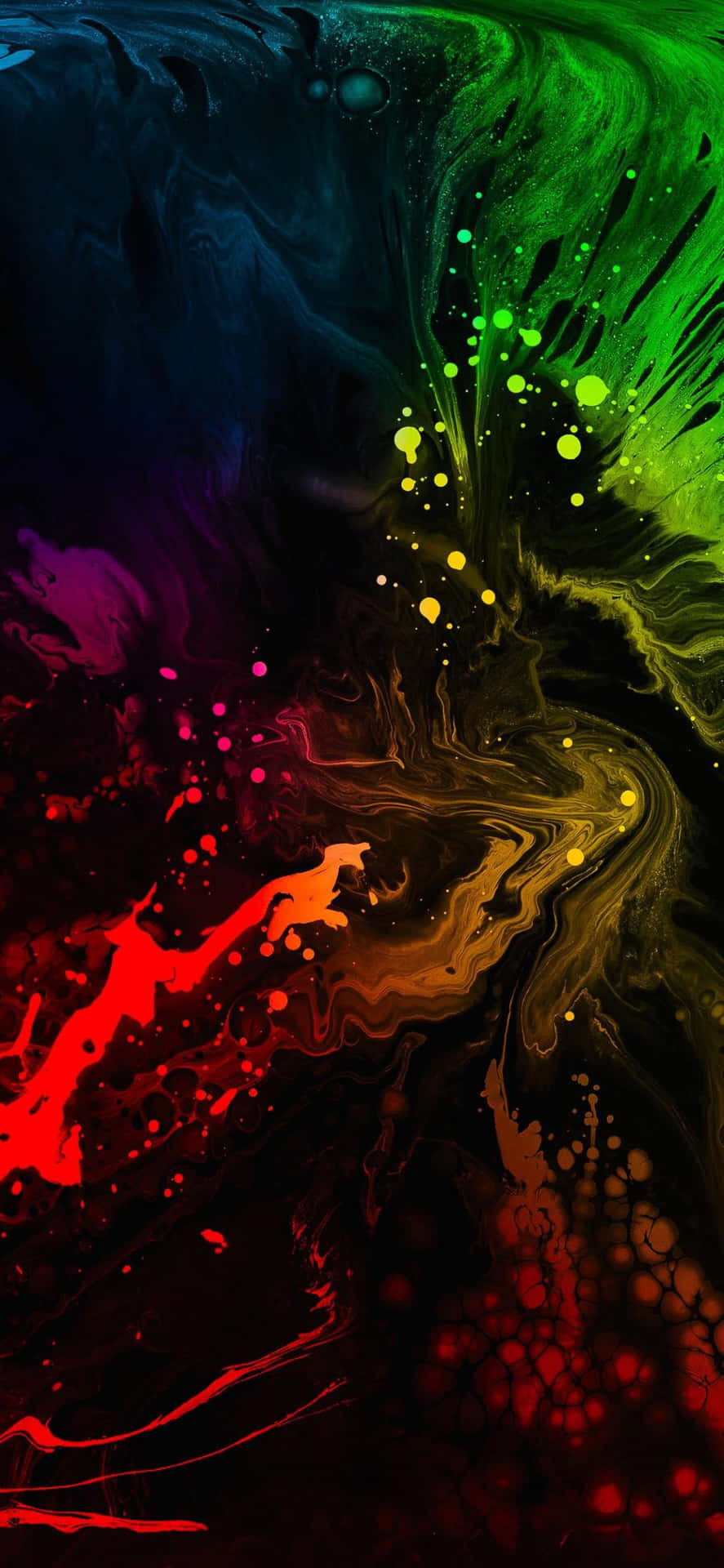 A Colorful Painting On A Black Background Background