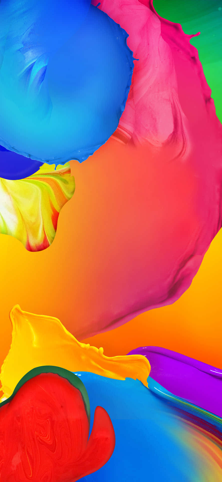 A Colorful Painting With A Rainbow Of Colors Background
