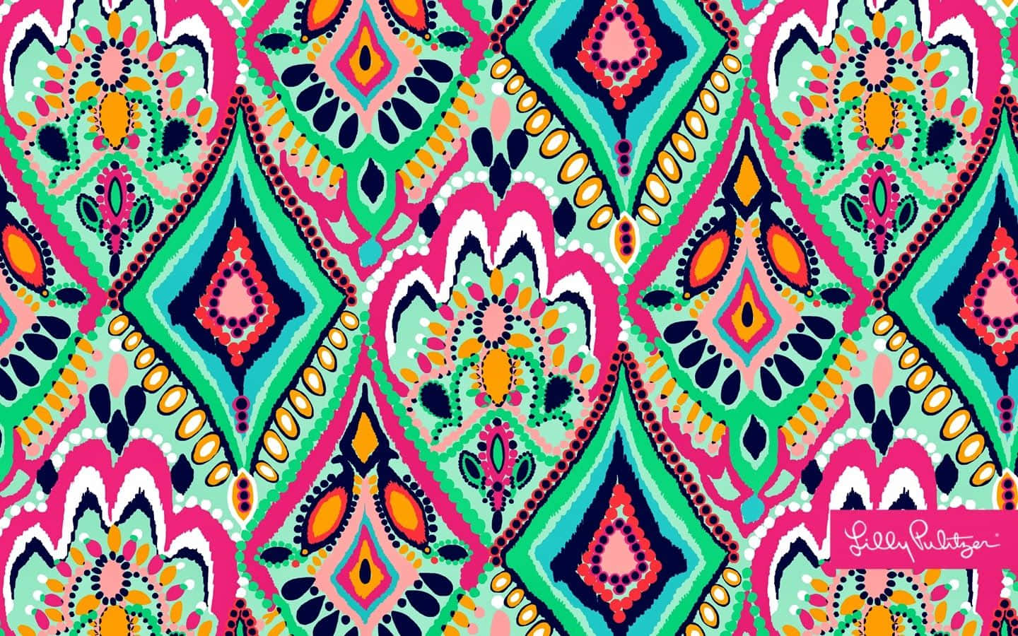 A Colorful Paisley Pattern With A Pink, Blue And Green Background Background