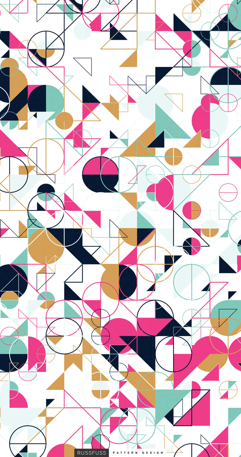 'a Colorful Pattern On A High Resolution Smartphone' Background