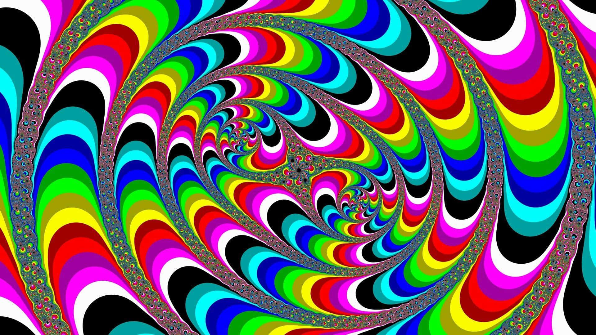 A Colorful Psychedelic Spiral Pattern