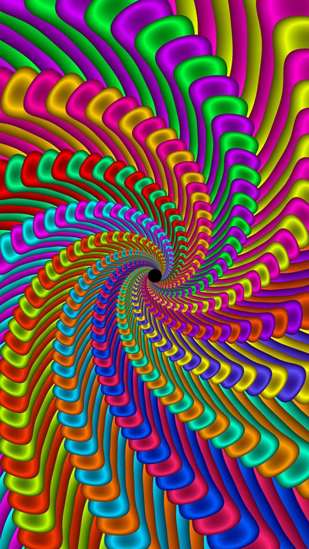 A Colorful Spiral Pattern With A Rainbow Colored Background Background