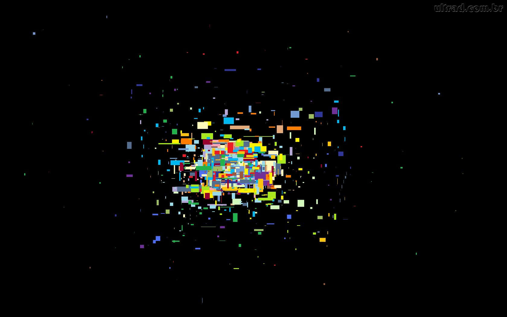 A Colorful Square In The Middle Of A Black Screen