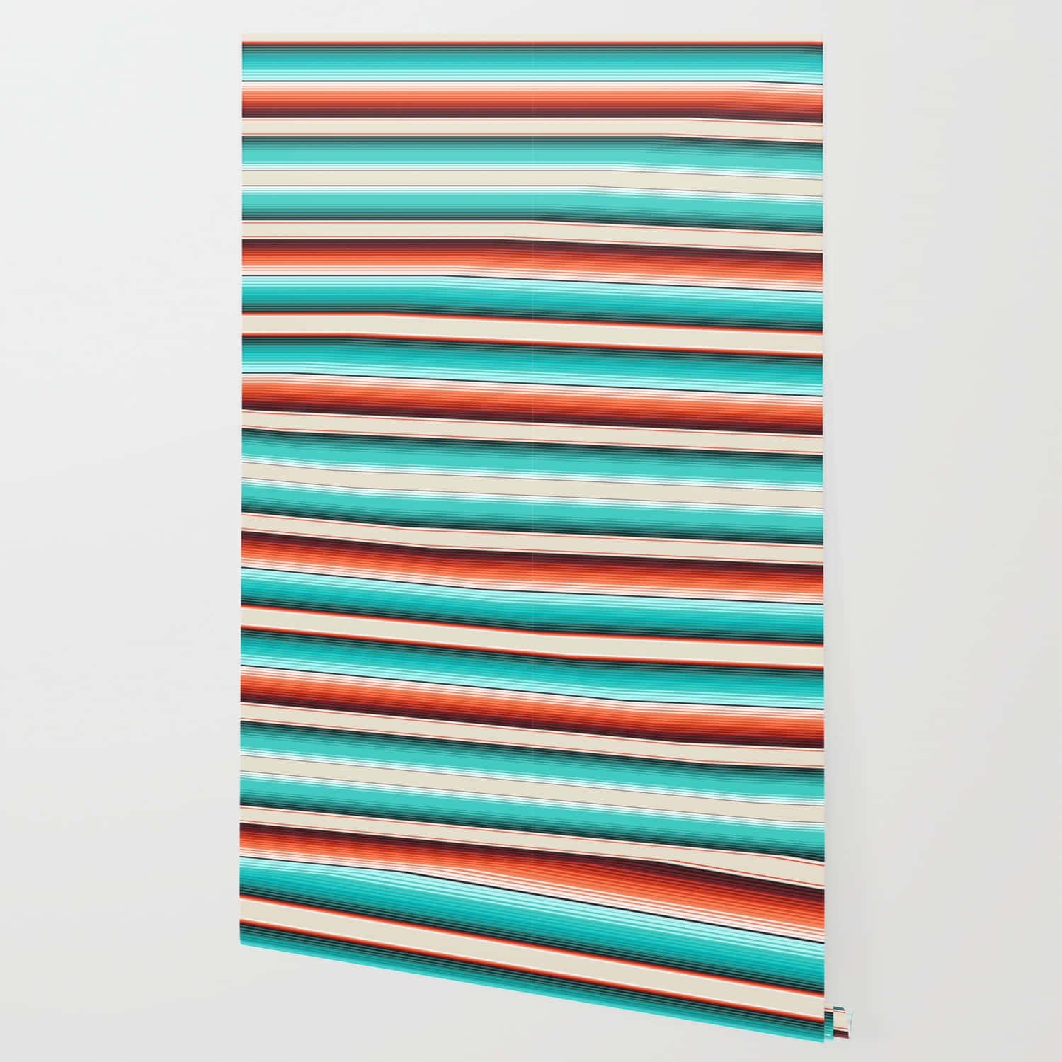 A Colorful Stripe Wallpaper On A Wall Background