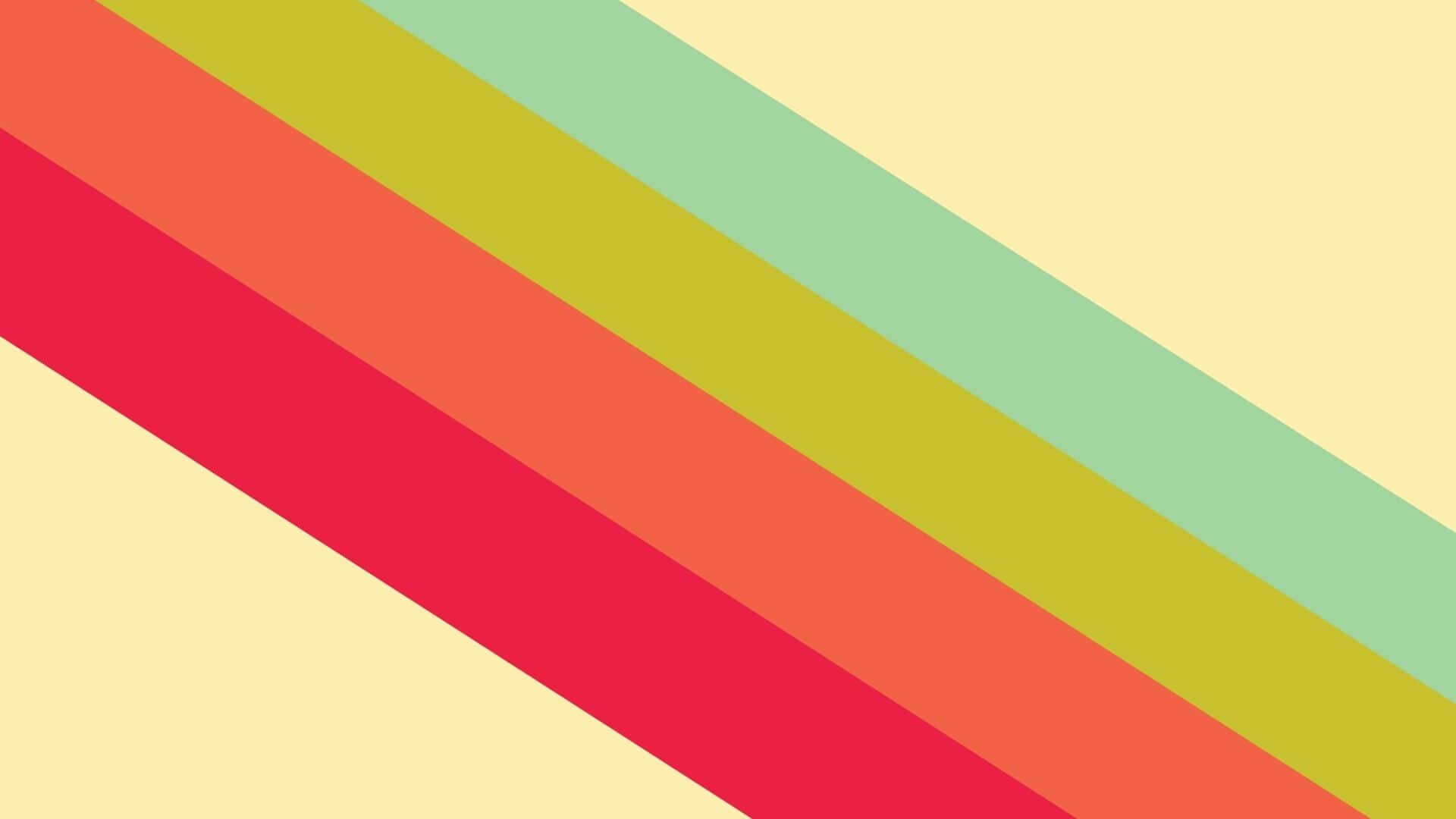 A Colorful Striped Background With A Yellow, Green, And Blue Stripe Background