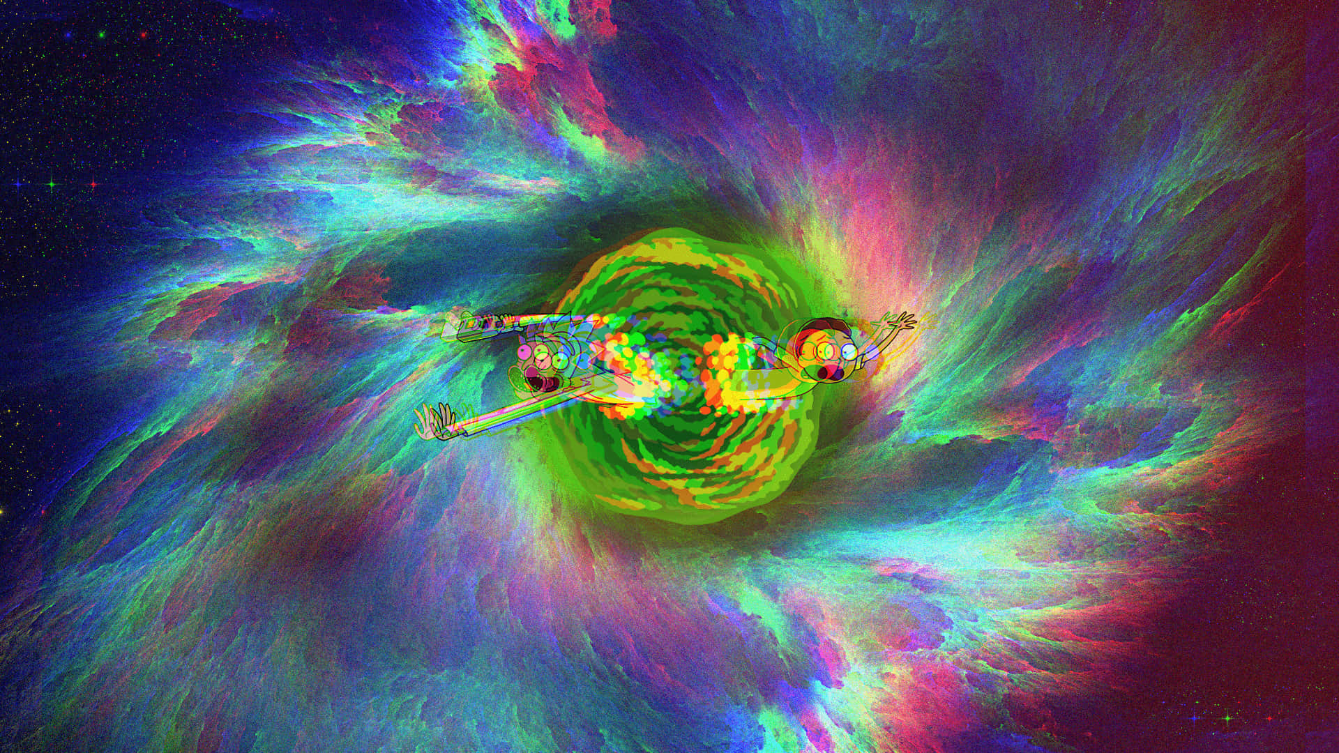 A Colorful Swirl Of Light Background