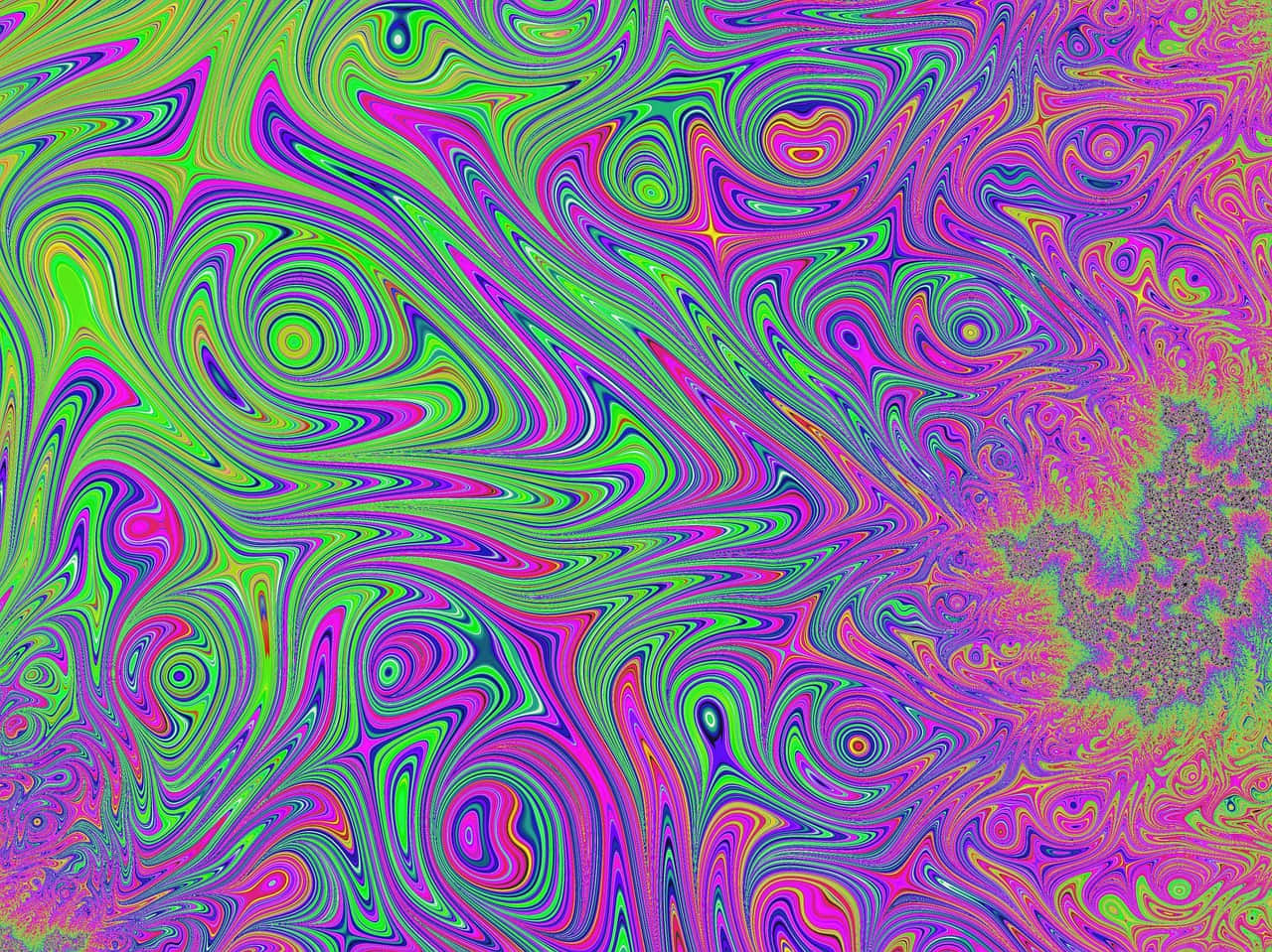 A Colorful Swirling Pattern With Purple, Green And Blue Colors Background