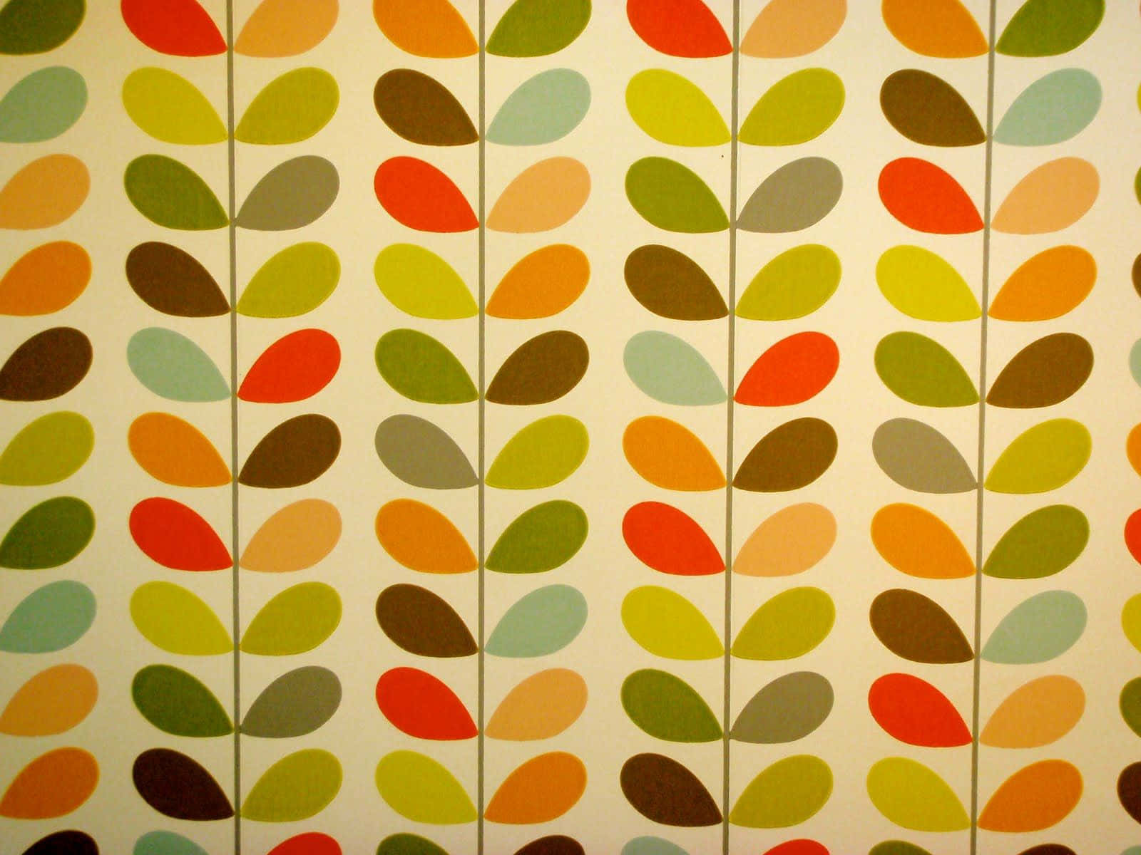 A Colorful Wallpaper With Leaves