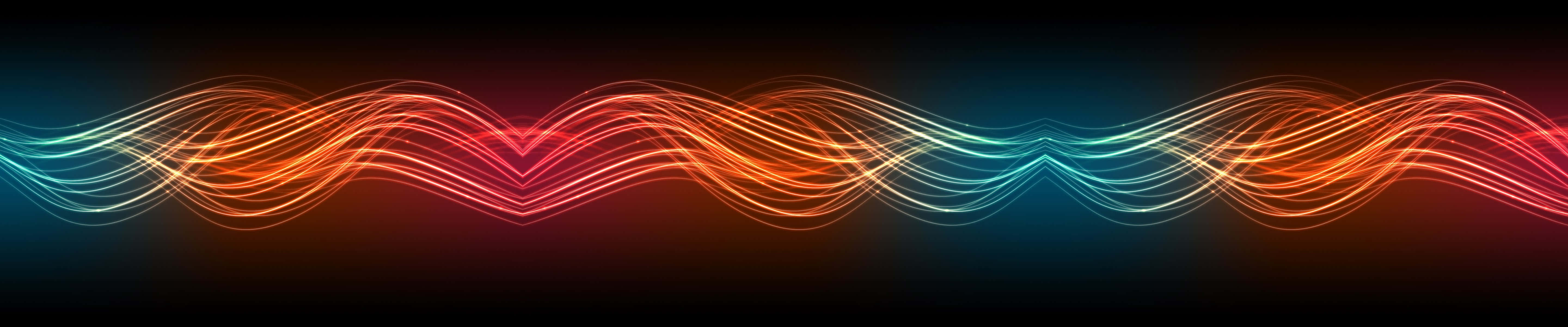 A Colorful Wave Pattern With A Black Background Background