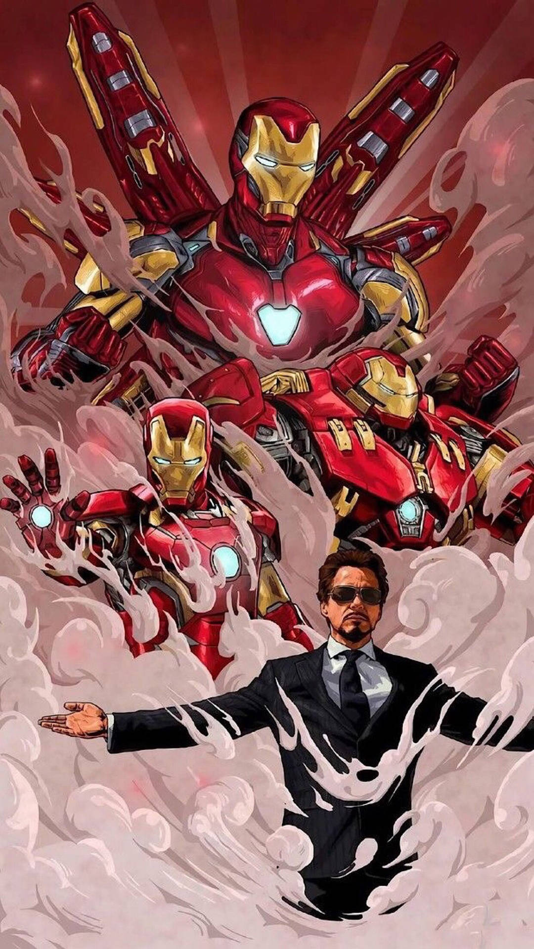 A Comic Book Cover With Iron Man And His Friends