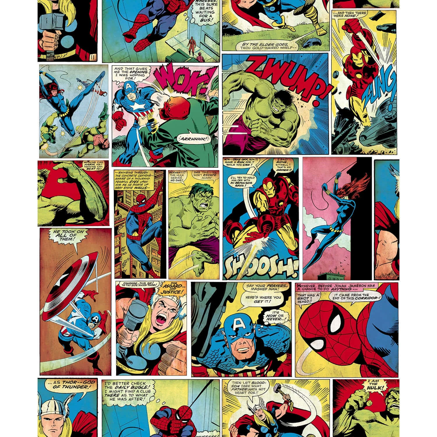 A Comic Book Cover With Various Comics