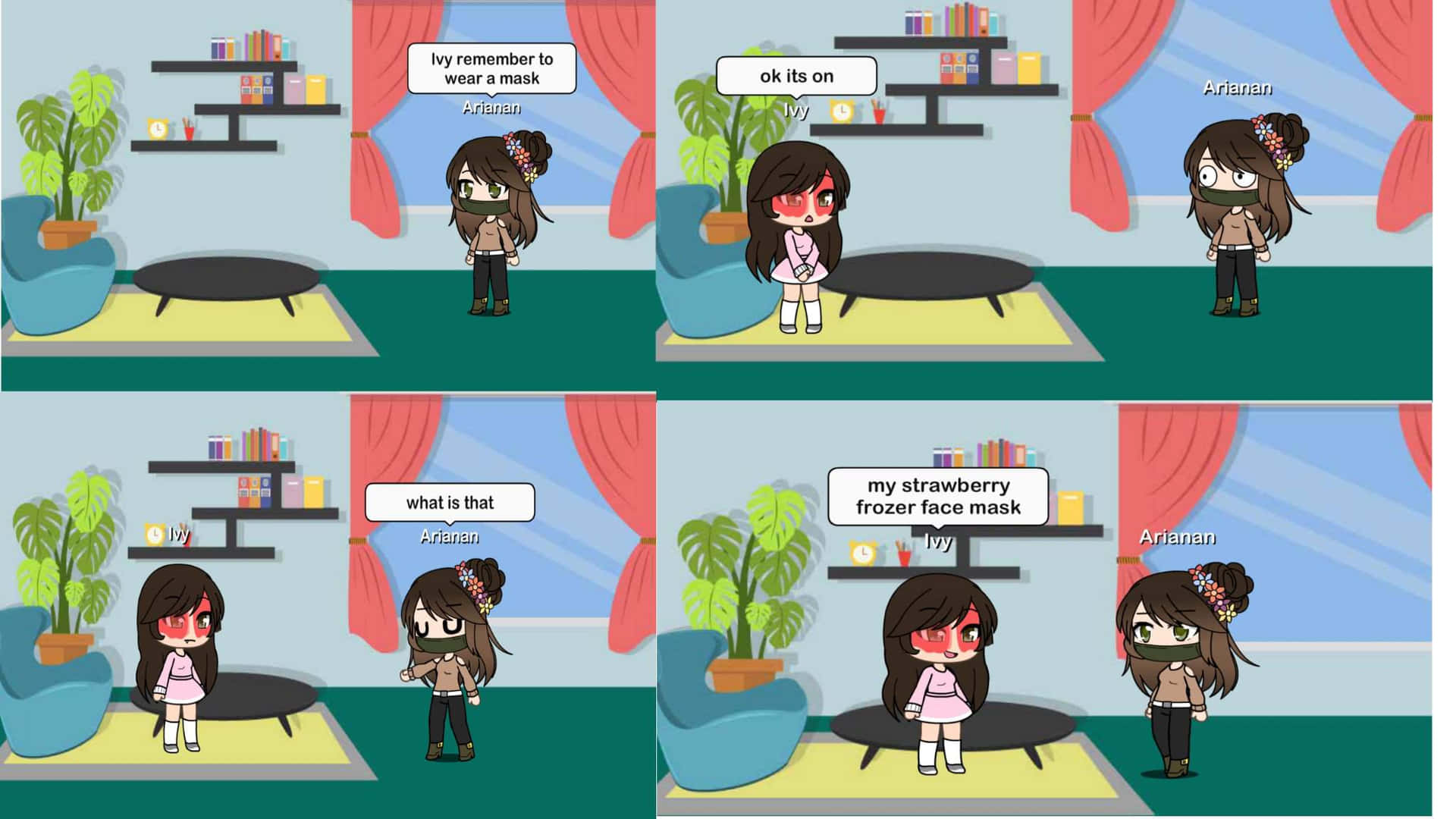 A Comic Strip Showing Different Stages Of A Girl's Life Background