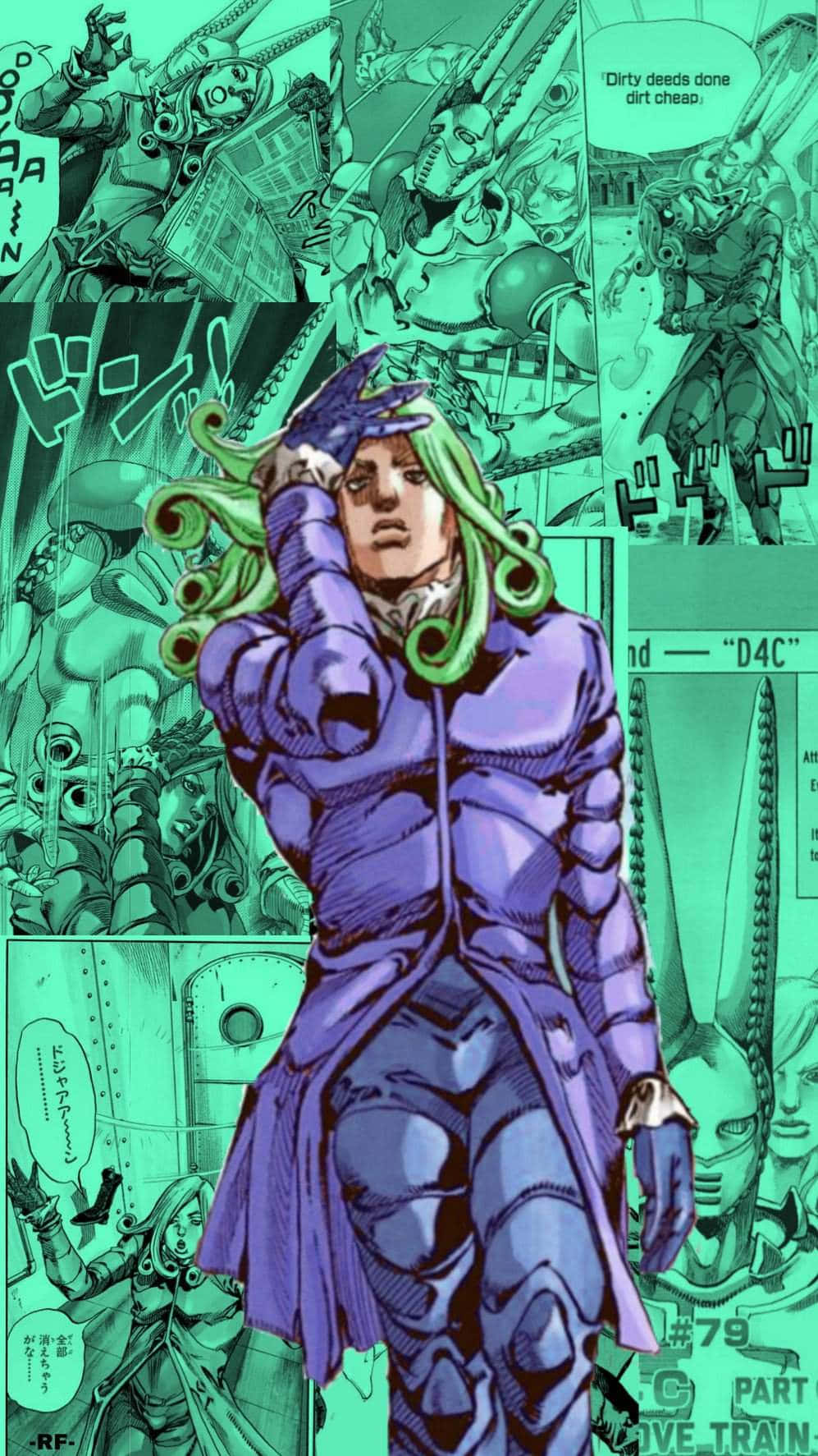 A Comic With A Woman In Purple And Green Background