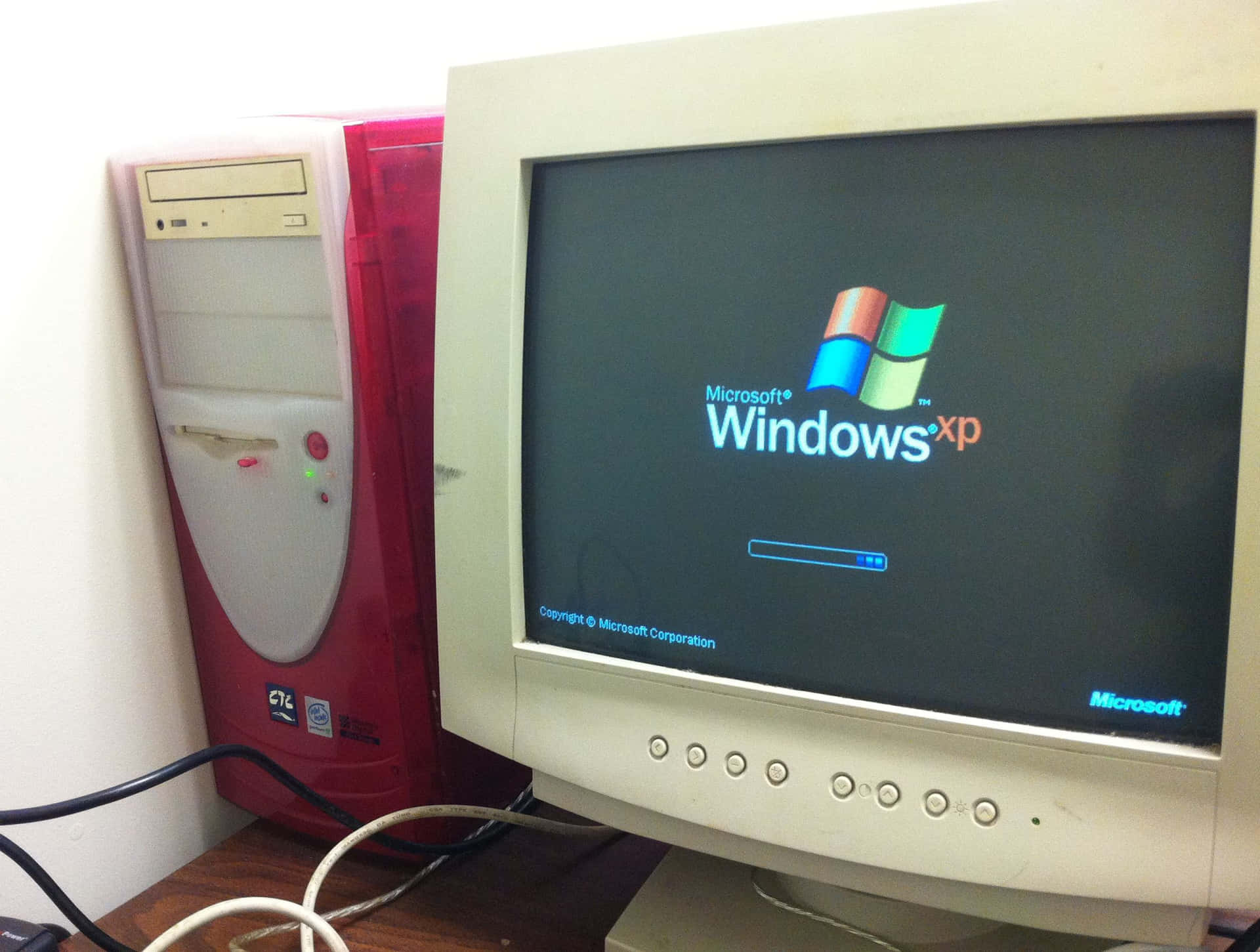 A Computer Monitor On A Desk Background