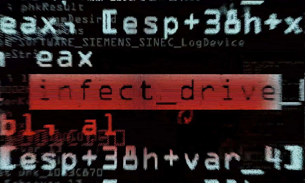 A Computer Screen With The Words'infect Drive' Background