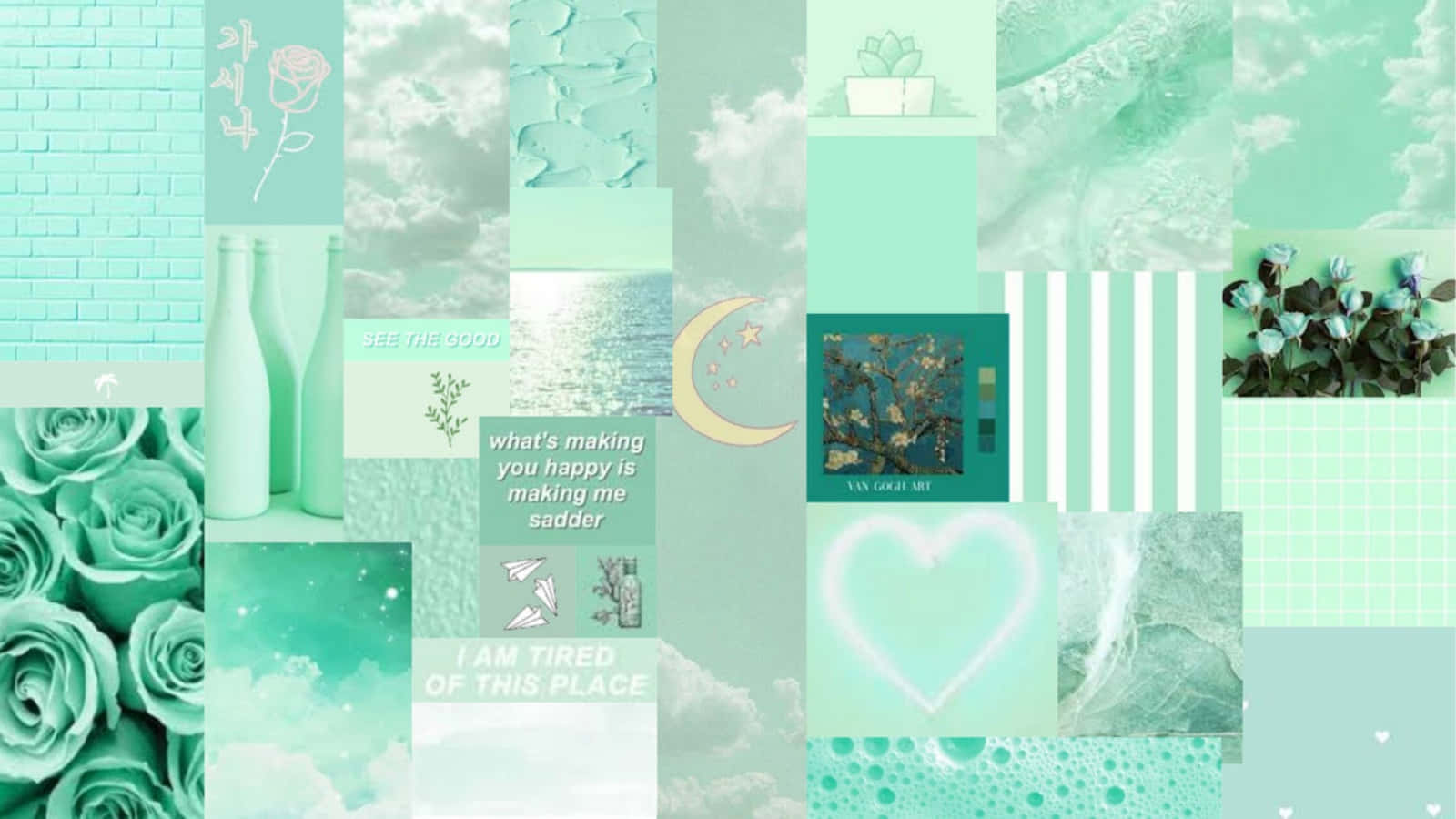 A Contemporary Atmosphere Of Pastel Green With Soothing Aesthetics On A Desktop. Background